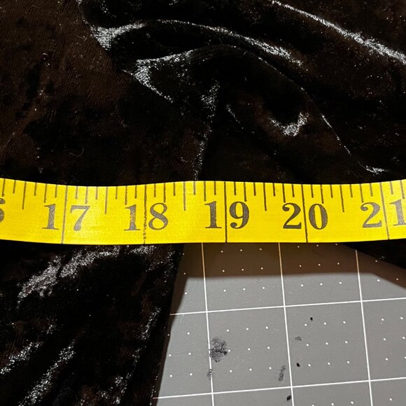 Free Press Black Crushed Velvet Long-Sleeve Wrap Bodysuit L  Boho Chic Quiet Lux - Picture 5 of 9